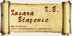 Kosara Blažević vizit kartica